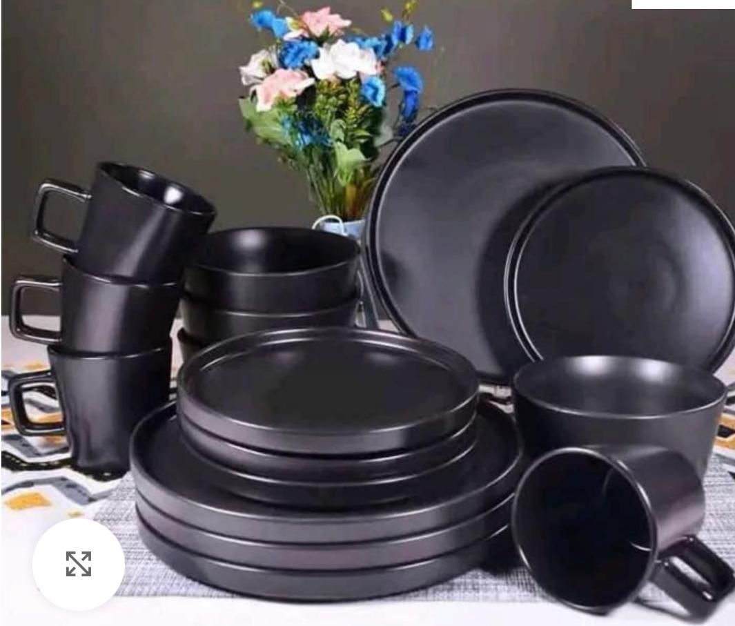 Generic Stoneware Dinner Plate Set 16pcs